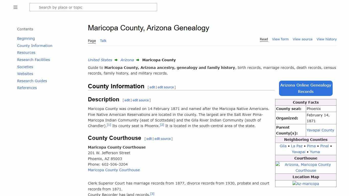 Maricopa County, Arizona Genealogy • FamilySearch